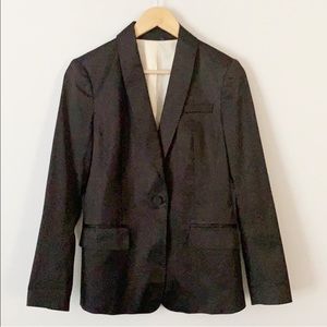 Martin + OSA Black Satin Blazer